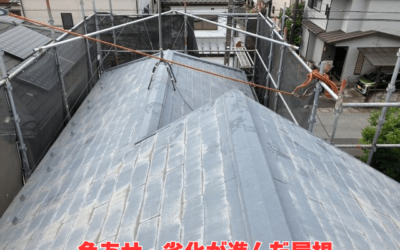 【古河市　五霞町　境町】コロニアル屋根の色あせでお悩みなら、屋根カバー工事がおすすめです！