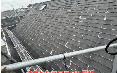 【古河市　五霞町　境町】木造二階建て住宅のコロニアル屋根の劣化、カバー工事を行いました！