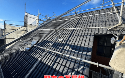 【古河市　五霞町　境町】瓦屋根木造二階建て住宅にて金属屋根へ葺き替え工事を行いました！