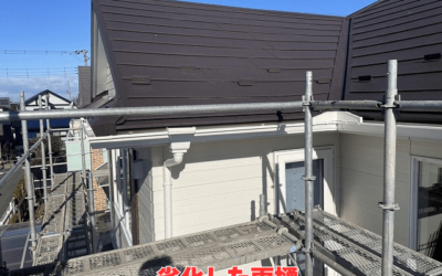 【古河市　五霞町　境町】木造二階建て住宅で行った劣化した雨樋の交換工事