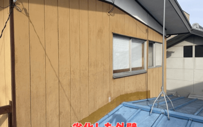 【古河市　五霞町　境町】木造二階建て住宅の外壁の劣化　外壁カバー工事をしました！