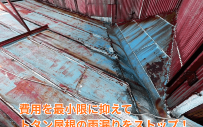 【古河市 五霞町 境町】トタン屋根の雨漏りを費用を抑えて解決!劣化箇所に部分工事