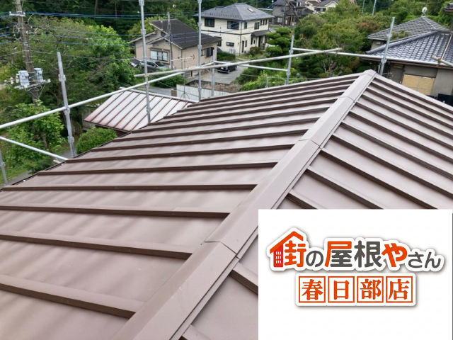 久喜市の住宅 カバー工法を終えた施工後の屋根