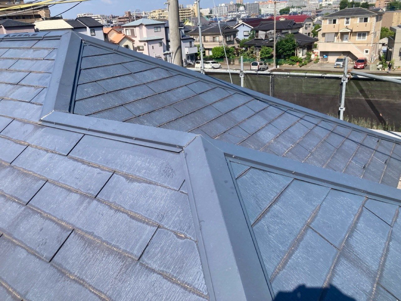 久喜市の住宅 カバー工事前のスレート屋根