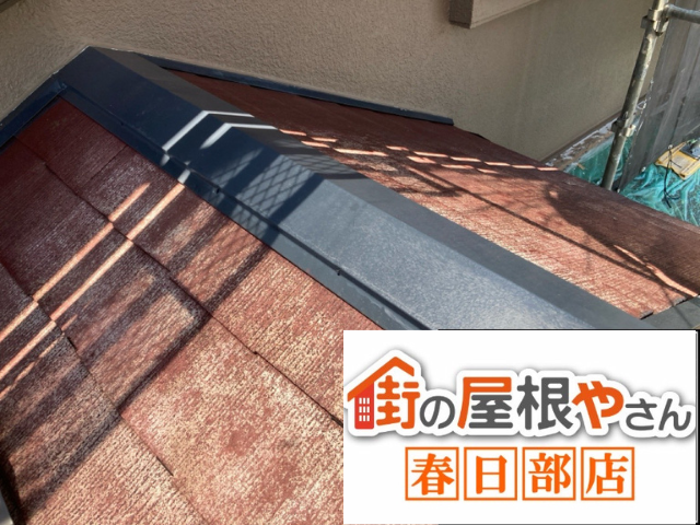 白岡市の住宅 棟板金を交換する前の屋根
